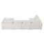 Ensemble de canapé convertible 129 po en U en chenille avec repose-pieds, combinaison libre et canapé-lit-130920937