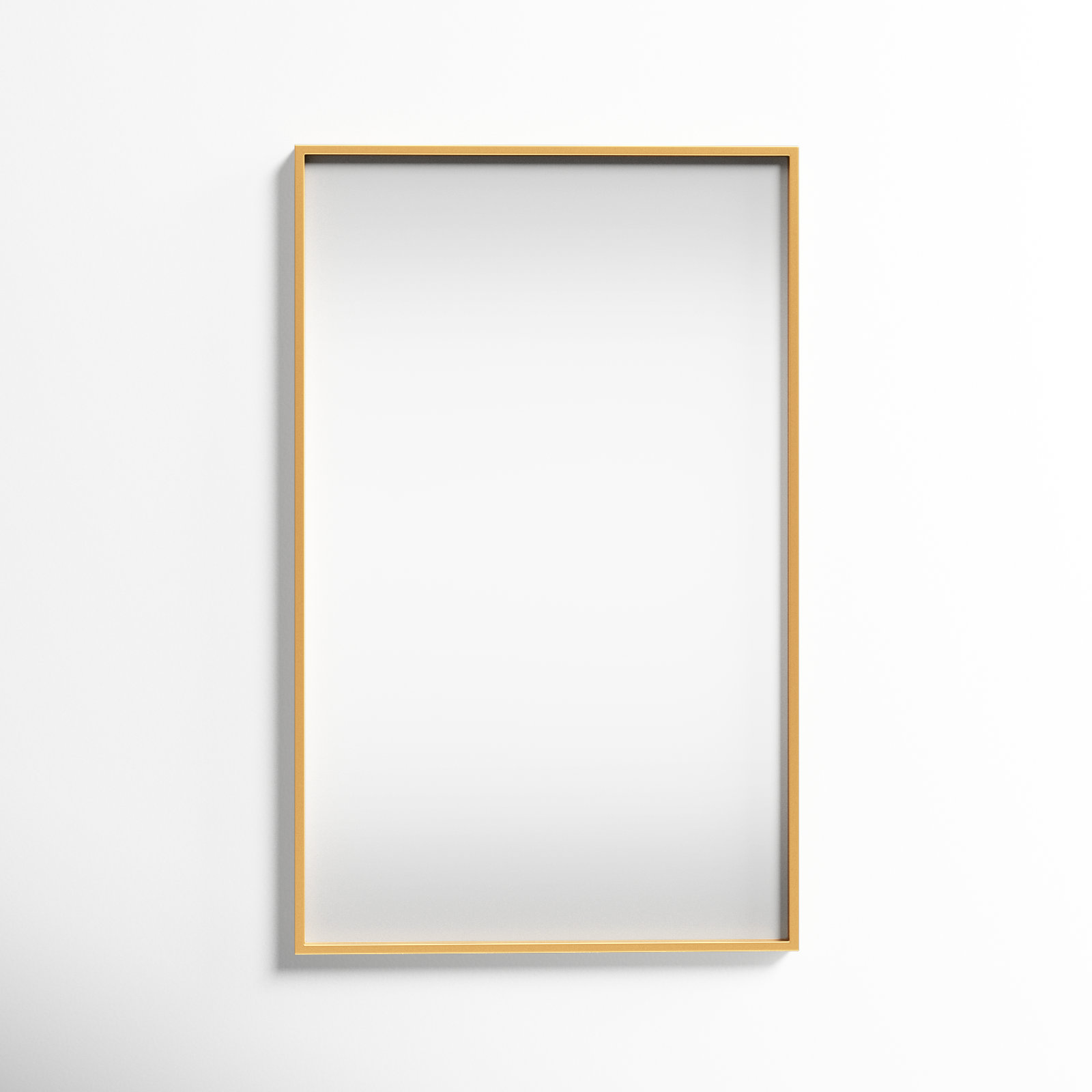 Sabine Metal Rectangle Wall Mirror, 48" x 30", Brass