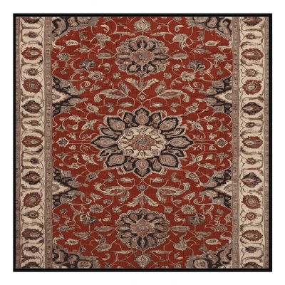 Machine Washable Persian Brown Area Rug