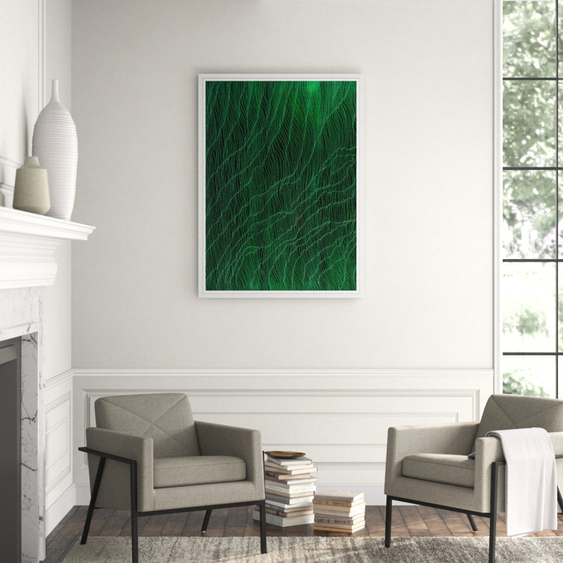 Emerald Operetta 1' Framed Graphic Art Print on Glass