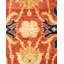 Tapis unique en laine noué à la main 6 pi 1 po x 9 pi 4 po nouvel âge Hayner - orange / bleu marine / jaune