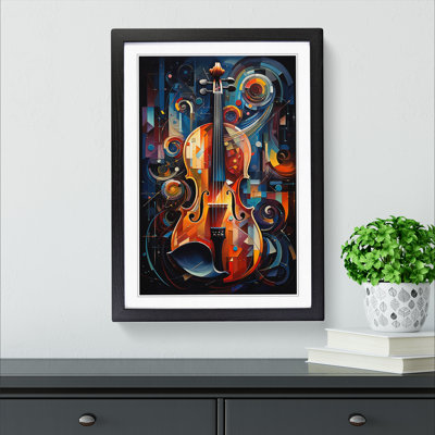 Violin Futurism Art - Framed Print