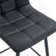 Ensemble de chaises de bar modernes en polyuréthane noir - deux pièces, confort stable. Conception à carreaux-1250740185