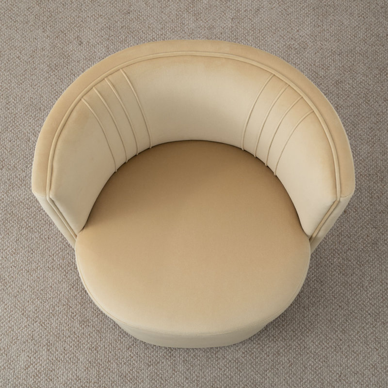 Fauteuil de coiffeuse en velours, Beige miel