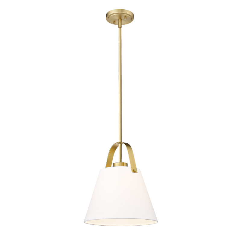 Luminaire suspendu 1 lumière Lupi, H 83 po x l 12,5 po x P 12,5 po, Laiton héritage