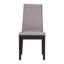 2 chaises de salle à manger avec revêtement en tissu et siège taupe, dossier ergonomique, assise de 19,5 po de hauteur, 2 pour un environnement agréable