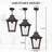 17inch Outdoor Pendant Light For Porch, Large Hanging Porch Light Outdoor