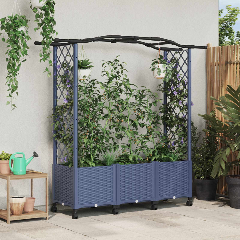 Raised Garden Bed, 144cm H x 164cm W x 40cm D, Blue
