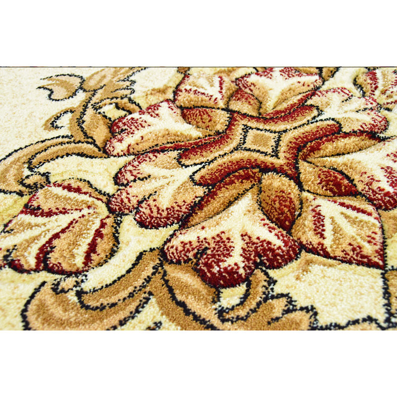 Ramsel Performance Oriental Indoor Rug, Oval 6'6" x 9'2"