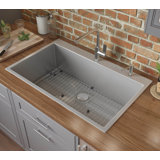 Tirana 30" L x 22" W Drop-In Kitchen Sink with Basket Strainer