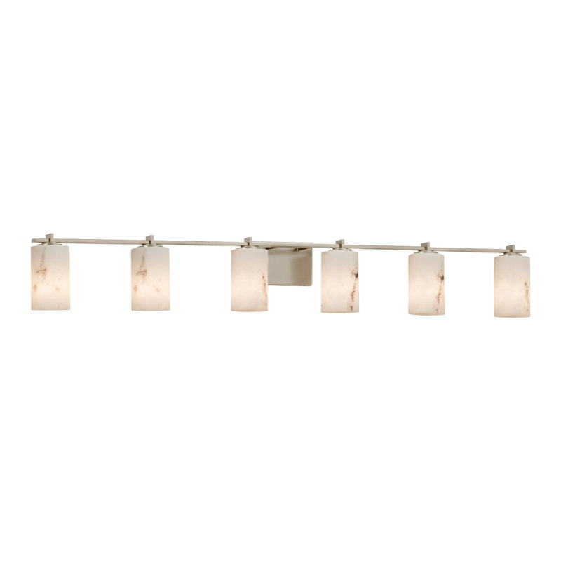 Éclairage pour meuble-lavabo 6 lumières del Keyon, Nickel brossé, Incandescent