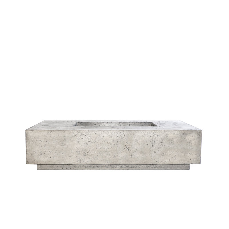Foyer d'extérieur en béton Vanleer, Propane, Beige, 16" H x 32" W x 60" D