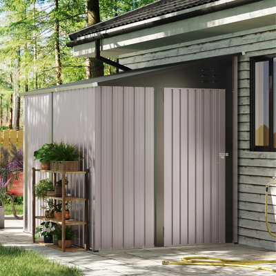 6' X 8' Metal  Lean To Storage Shed
