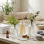 Ensemble de 3 bouteilles décoratives en verre pour table à fleurs