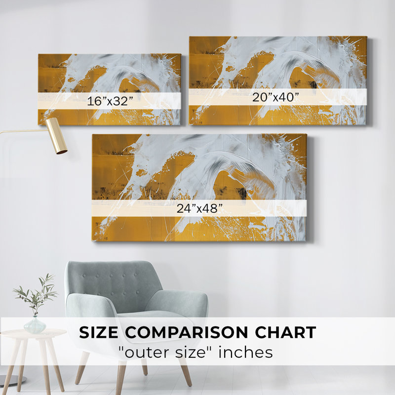 Abstrait, série 4 - Toile tendue avec châssis # Lxxx, H 20 po x l 40 po