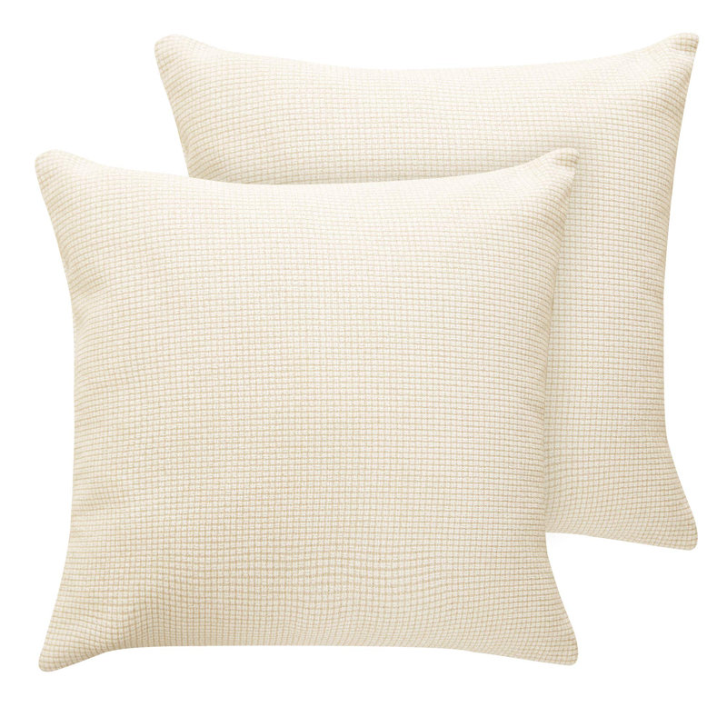 Angeliza Square Throw Cushion Cover, Beige, 50cm H x 50cm W