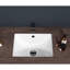 Évier encastré en céramique blanche de 18,5 po x 14 po avec trop-plein - Moderne, teinture pour édifice à bureau et maison 18,5 po x 14 po