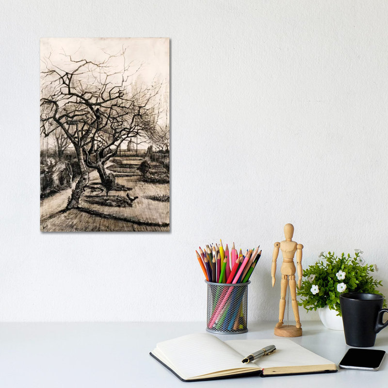 The Parsonage Garden At Nuenen In Winter by Vincent Van Gogh - Wrapped Canvas Print, 20.32 cm H x 30.48 cm W