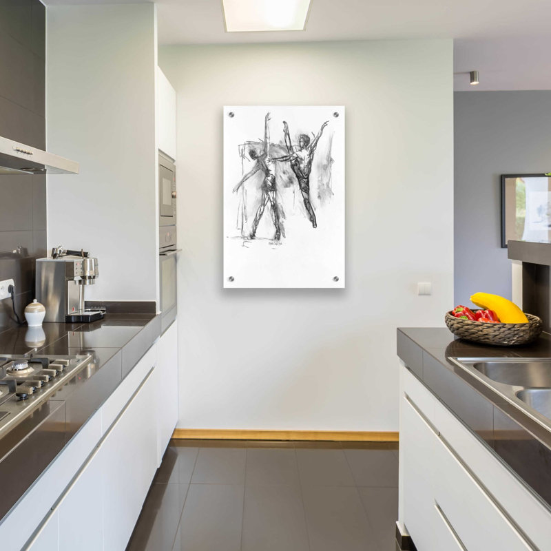  «Dance figure 5» par Stellar Design Studio, art mural en verre acrylique, 12 po x 16 po, H 36 po x l 24 po x P 0,2 po