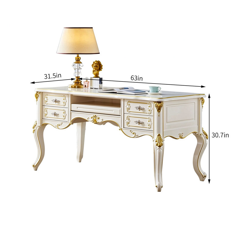 Bureau d'écriture Luxury, 30.7" H x 63" W x 31.5" D