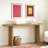 Modern Console Table With Geometric Shape Structure And Wood Grain-537937162