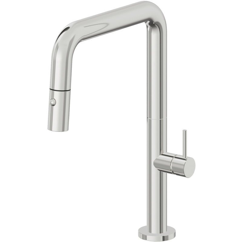 Poetto Kitchen Faucet, Polished Chrome, Short Stick