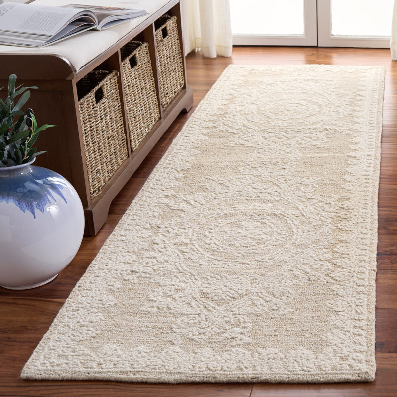 Abstract Hand Tufted Wool Oriental Rug, Runner 2'3" x 8'