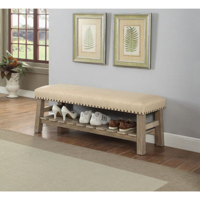 Ouellette Polyester Blend Upholstered Storage Bench