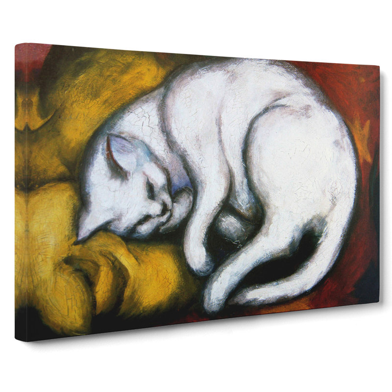 Sleeping Cat by Franz Marc - Wrapped Canvas, 35cm H x 50cm W x 3cm D