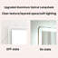 Miroir de salle de bain 24 x 40 pouces à DEL avec lumières avant, fixation murale, - brouillard, miroir argenté cuivré de 5 mm, intensité variable à trois couleurs, fonction de désembuage, changement de maquillage, luminosité réglable