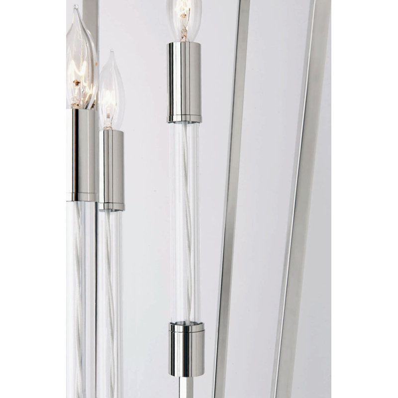 Waterloo 4 - Light Glass Chandelier, 33.5" H x 17.25" W x 17.25" D