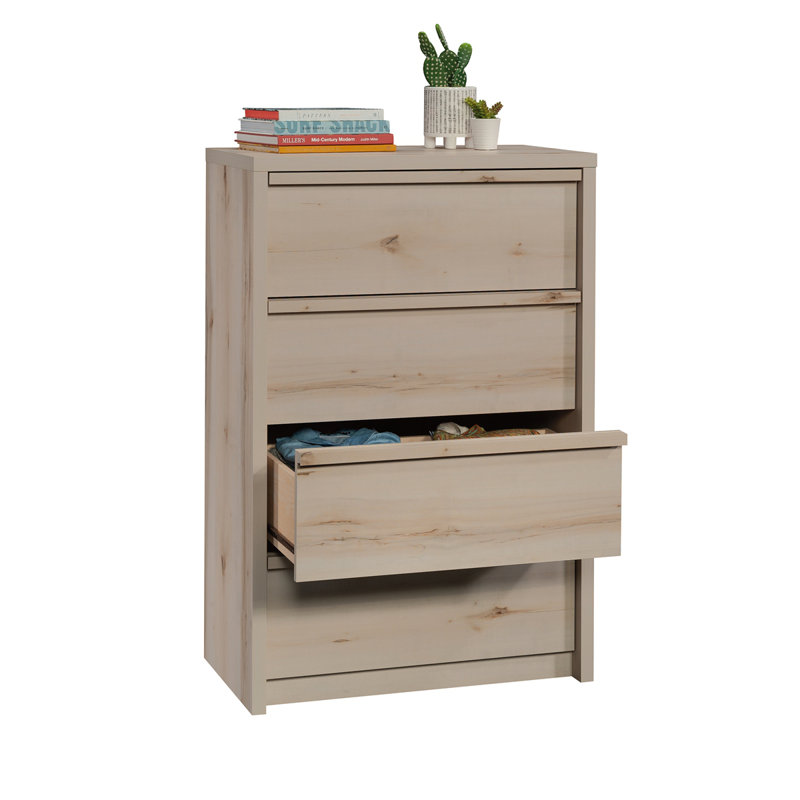 Commode 4 tiroirs, finition brune
