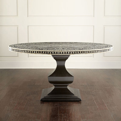 Ayram Round Solid Wood Base Dining Table