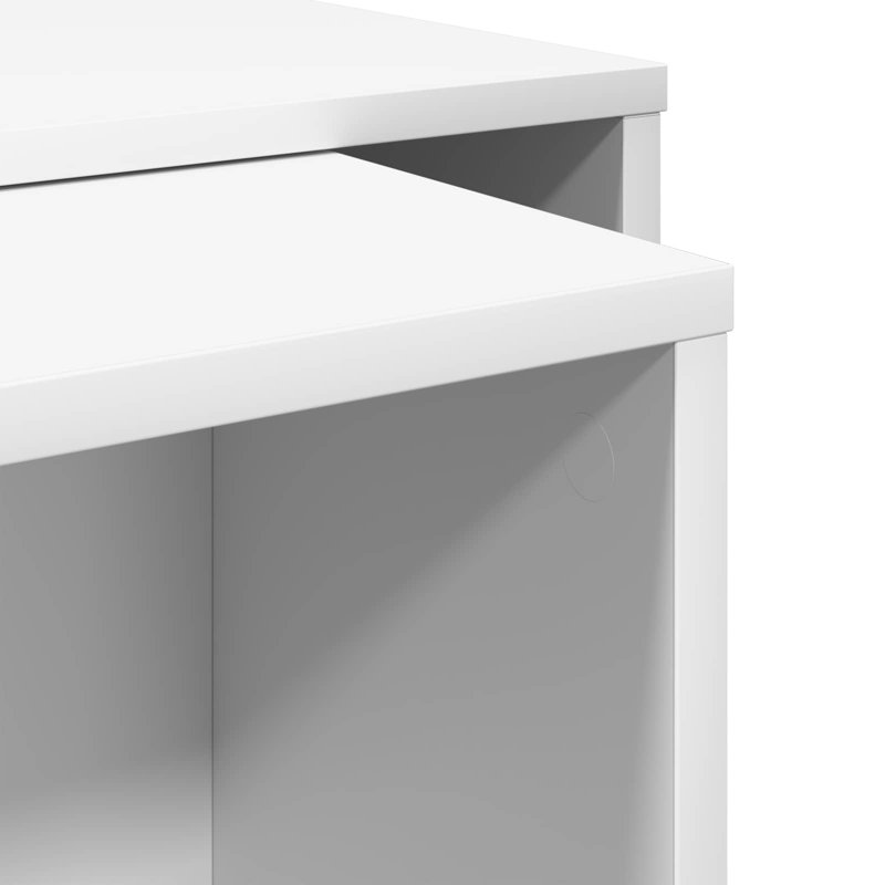 Coffee Table with Storage, White