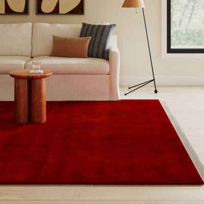 Clio Hand-Loomed Beige Wool Rug