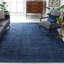 Tapis en viscose / coton tissé à la main bleu marine Witcher-20503087