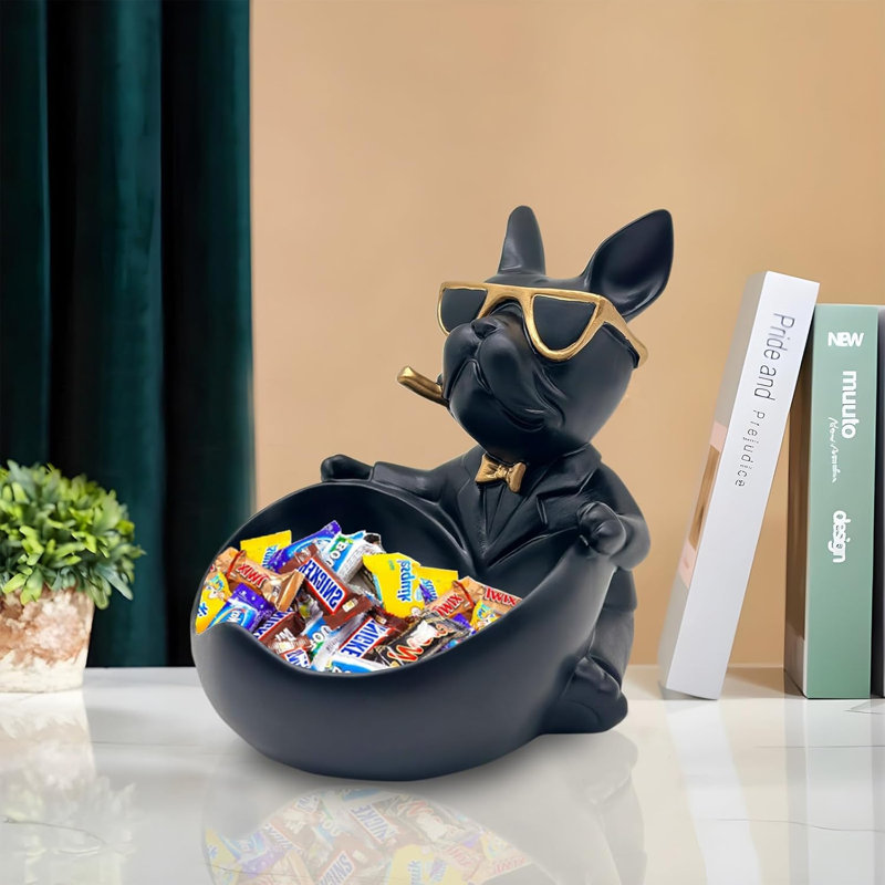 Décoration bonbon bol de bouledogue