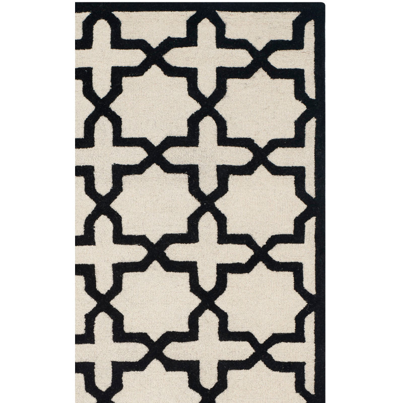 Cannen Hand Tufted Wool Geometric Rug, Rectangle 8' x 10'