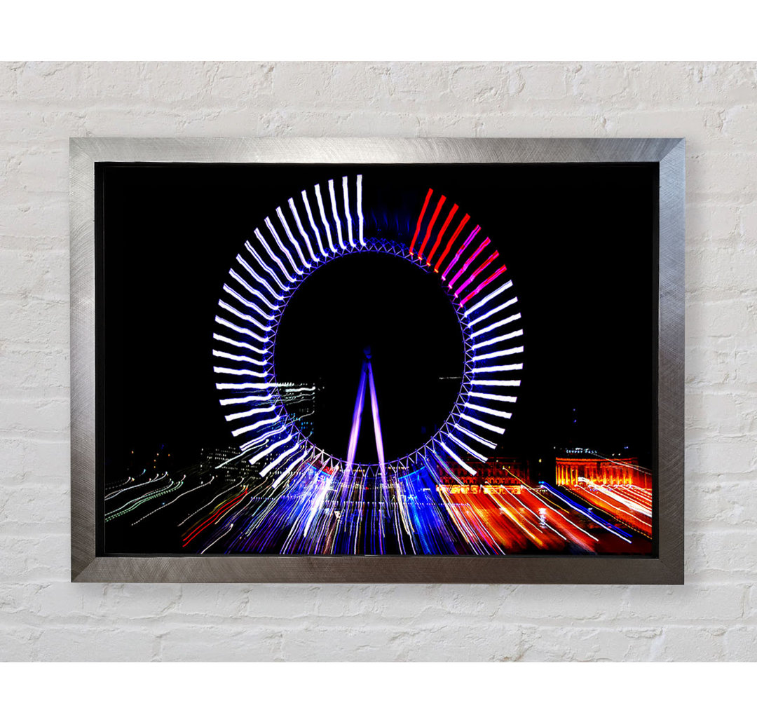 London Eye Lights - Einzelne Bilderrahmen Kunstdrucke