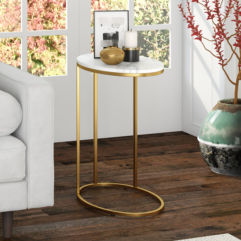 Enzo End Table, Brass