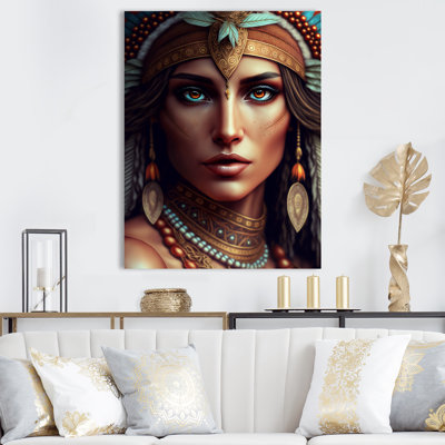 Ziaira, femme bohémienne aux yeux bruns IV sur toile