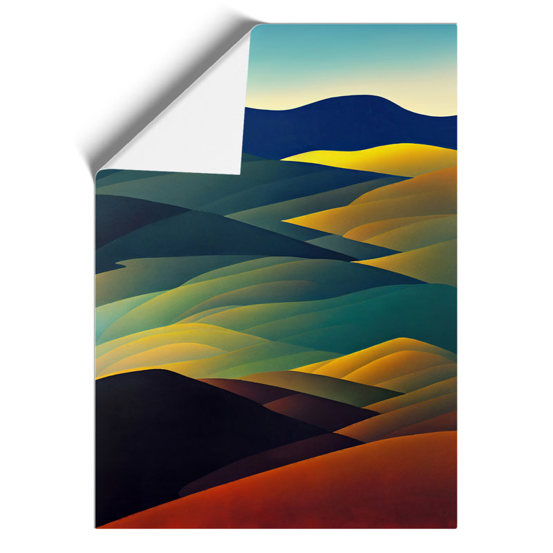 Abstract Meadow Landscape No.2 - Wall Art, 59.4cm H x 42cm W, Paper, No Matte