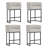 Modern Upholstered Counter Stool with Metal Frame-124062056
