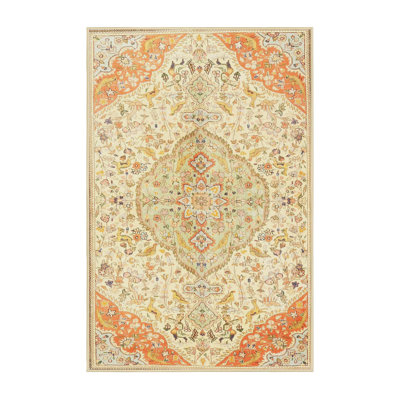 Tapis oriental jaune / orange