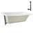72'' x 36'' Acrylic Soaking Drop-In Bathtub, Drain Included-97530182