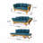 Daybed With Cushions, Expandable,Outdoor Couch Acacia Wood Patio Couch With Adjustable Armrests,Outdoor Convertible Daybed Sofa With Removable Cushionsand Pillows-811037384