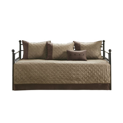 Daybed Bedding - Brown, Faux Suede, Rustic Decor Suede Print, Cabin