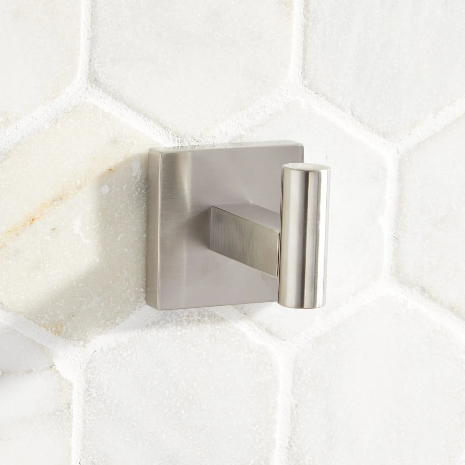 Hibiscus Robe Hook, Brushed Nickel