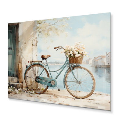 Bicycle Tranquil Pedaling IV - Transportation Print on Metal