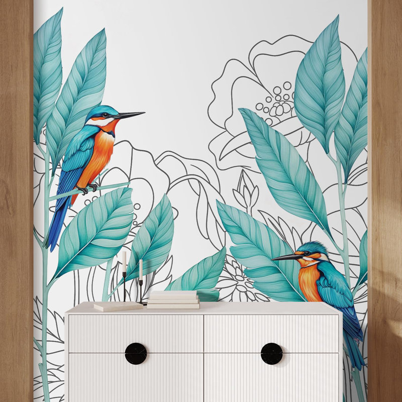 Rouleau de fleurs pelez et collez, L 108 po x l 48 po